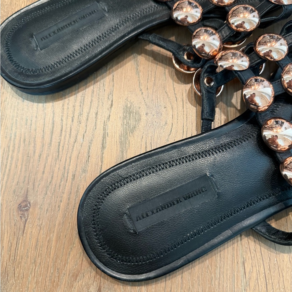 Alexander Wang Studded Cage Slide Sandals – Black - Picture 3 of 4